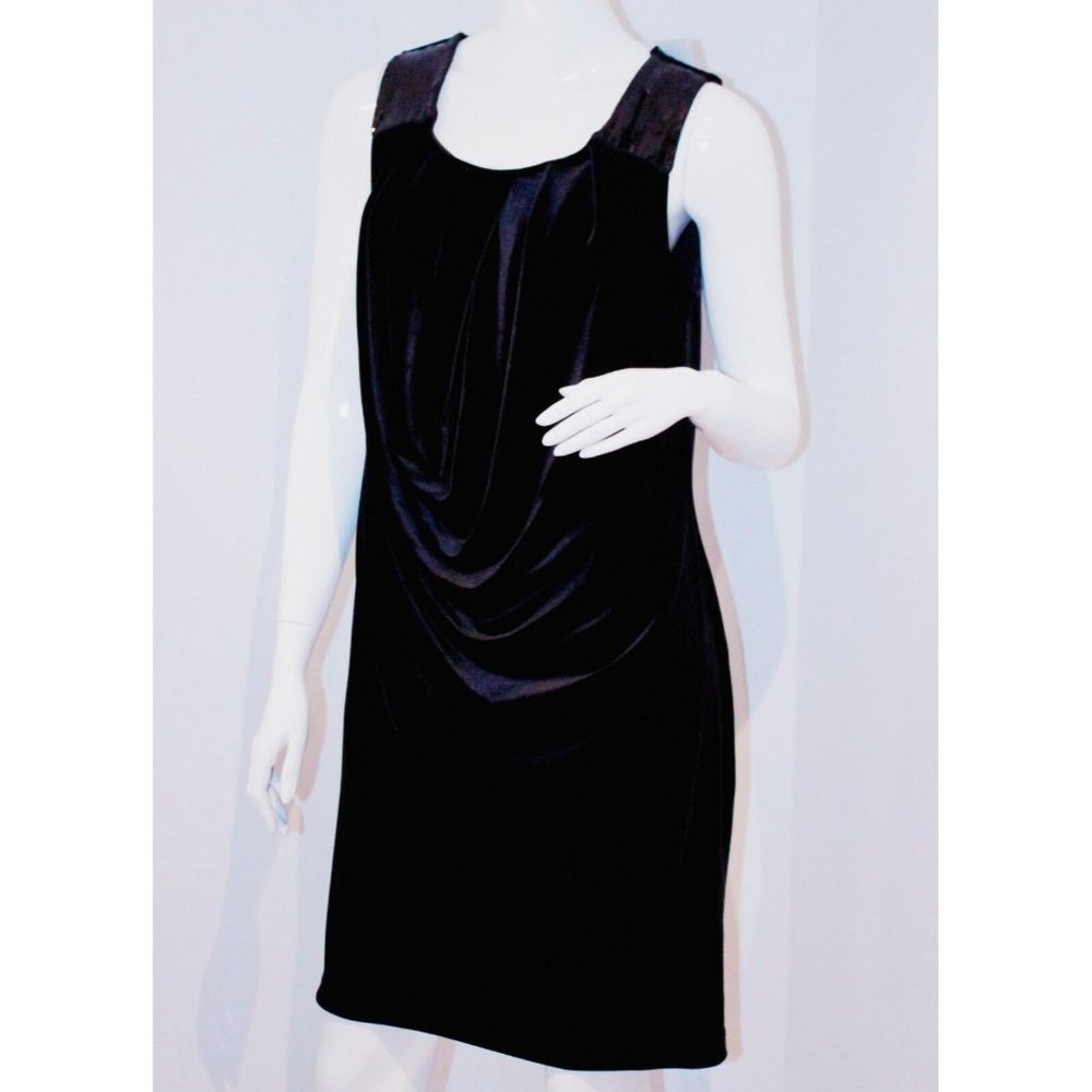 VIVIENNE Vivienne Tam SEQUIN Ballet Rousse VELVET Velour Dress Black ( M )